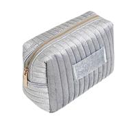 Bolsa de éticos de Terciopelo - Neceser Impermeable de Viaje Con Gran Capacidad | Organizador Multifuncional de Maquillaje para Cuidado de la Piel, Perfumes y Accesorios, Aqua Blue, vedi descrizione