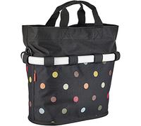 Borsa a mano klickfix bikebasket oval s dots borsa nera multicolor