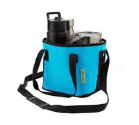 Bolsa Isotérmica Familiar con 4 Compartimentos para 4 Bebidas, Correa Ajustable, Reutilizable, 4 Portavasos para Botellas de Agua(Blue)