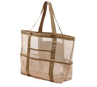 Bolsa Malla Playa Mujer | Tote Impermeable Bolsillo Múltiple, Bolsa Compra Resistente, Mochila, Accesorio Picnic Mercado Viaje