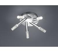 BOLSA PLAFONIERA BAGNO LED 5 LUCI CROMO+DIFFORE TRASPARENTE BOLLE. D.41,5CM 3,1W · 5x 310lm, 3000K