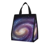 Bolsa térmica reutilizable para el almuerzo, de 9 l, a prueba de fugas, con diseño de galaxia espiral y bolsillos interiores para mujeres y hombres, bolsas portátiles para refrigerios, bolsas térmic