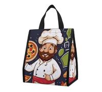 Bolsa térmica reutilizable para el almuerzo, de 9 l, a prueba de fugas, para chef, pizza, con bolsillos interiores para mujeres y hombres, bolsas portátiles para refrigerios, bolsas térmicas para el