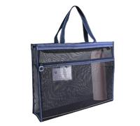 Bolsas de malla con cremallera,Bolsa de malla para suministros de arte, Bolsa-de proyectos A3 para escuel, Bolsa de almacenamiento de arte transparente de 17 x 13 x 4,4 pulgadas con asa y cremallera