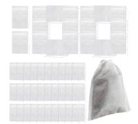 Bolsas de Té con Cordón No Tejidas - colador de té de malla fina, de infusión, de infusión de hierbas | filtro de té transpirable con sellado duradero, multiuso para té su