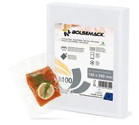 BOLSEMACK Sacchetti Sottovuoto Alimenti 100 Buste 15x20cm - Buste Sottovuoto Ali