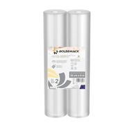 BOLSEMACK Sacchetti Sottovuoto alimenti - 2 Rotoli 30x600cm - Rotoli Sottovuoto per Alimenti per Macchine Sottovuoto - rotolo sottovuoto alimenti per la Conservazione Degli Alimenti - Senza BPA