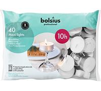 Bolsius 10 ore luci per te maxi - 40 confezione (bianco) 1 x confezione da 40