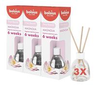 Bolsius - 3 pezzi diffusore a bastoncini - Magnolia - 60 ml - Profumazione fino a 6 settimane