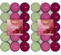 Bolsius - 30 Tealight Profumati - mirtillo rosso - Durata di Combustione di 3.5 Ore - Diametro 38 mm - Estratti Naturali - Contiene Cera Vegana - Senza Olio di Palma (Confezione da 2)