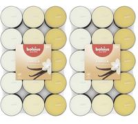 Bolsius - 30 Tealight Profumati - Vaniglia - Durata di Combustione di 3.5 Ore - Diametro 38 mm - Estratti Naturali - Contiene Cera Vegana - Senza Olio di Palma (Confezione da 2)