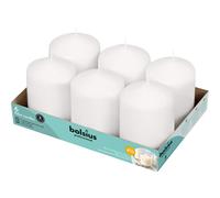 BOLSIUS 6 candele bianche a colonna sfuse - set di candele da 3x4 pollici - durata 40+ ore
