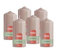 Bolsius - Candela a colonna liscia - rosa chiaro - 13 cm - 6 pezzi - candele decorative - contiene cera vegetale naturale - senza olio di palma