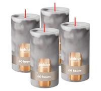 Bolsius - Candela a colonna - marmo - grigio - 13 cm - 4 pezzi - candele decorative - con cera vegetale naturale - senza olio di palma