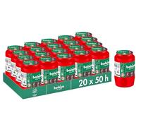 Bolsius Lumini tombali - rosso - 20 pezzi - Lunghezza durata 3 giorni - candela funebre & memoriale - combustione pulita - senza olio di palma