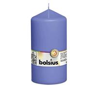 Bolsius Candela pilastro blu fiordaliso, altezza 15 cm, diametro 7,8 cm, candele a sfera