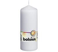 Bolsius-Candela Pillar 103614600102, di paraffina, Colore: Bianco