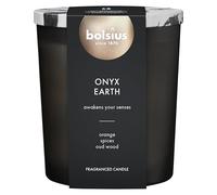 Bolsius - Candela profumata con coperchio - nero - onice Earth - 75h - candela profumata decorativa - a base di cera vegetale naturale - senza olio di palma