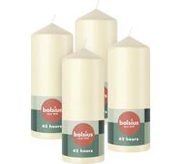 Bolsius Candele a pilastro - color avorio - confezione da 4-15 x 6 cm - durata di 42 ore - non profumate - include 5% di cera vegana naturale - senza olio di palma
