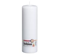Bolsius Candele a pilastro lisce, colore bianco, 8 pezzi, 25 x 8 cm, candele decorative per la casa, lunghezza 115 ore, non profumate