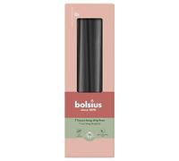 Bolsius Candele affusolate - Antracite - Confezione da 8 - 24,5 cm - Candele decorative per la casa - Durata di 7 ore - Non profumate - Include cera naturale vegana - Senza olio di palma