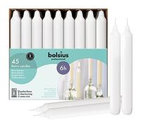 Bolsius Candele Basiche - Set di 45 Pezzi - Colore Avorio - Cera inodore - Durata: fino a 6 ore a candela - Dimensione 18 x 2 cm - Basiche Candele Decorative