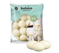 Bolsius - Candele Galleggianti - Colore Avorio - 20 Pezzi - Cera Inodore- Durata: fino a 4,5 ore a candela - Candele Decoritive - Occasioni Speciali
