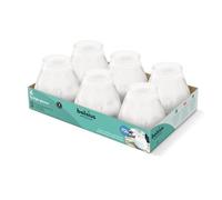 Bolsius Candele per esterni - 6 pezzi - in vetro - bianco - durata 70 ore - senza olio di palma - combustione pulita - stoppino di cotone - Non profumate