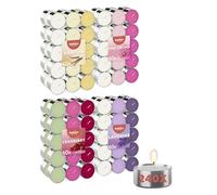 Bolsius Candele profumate multicolore - 240 pezzi - Profumi multipli - 12 colori - Lunga durata 6 ore - Candele decorative - Cera - 8 confezioni da 30 candele