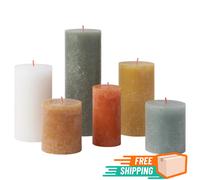 Bolsius Candele rustiche a colonna set regalo da 6 candele decorative per la