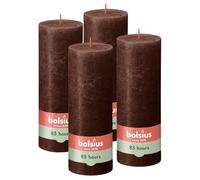 Bolsius - Candele rustiche - Marroni - 19 cm - 4 pezzi