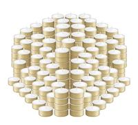 BOLSIUS Candele tealight dorate non profumate, 150 pezzi, lunga durata, cera senza fumo, stoppini in cotone, 6 ore di combustione, ideali per feste, matrimoni, decorazioni per la casa