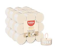 Bolsius - Candeline profumate - 108 pezzi - Vaniglia - 6 ore - bicchiere trasparente - estratti naturali