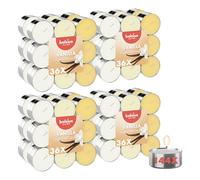 Bolsius - Candeline profumate - 144 pezzi - Vaniglia - 3 ore - estratti naturali