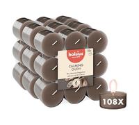 Bolsius - candeline profumate - legno antico - 108 pezzi - 6 Ore - coppe transparenti