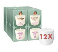 Bolsius CleanLight Ricarica - Gardenia e fico - Candela ricaricabile - 12 pezzi - Solo ricariche - Contiene cera vegetale naturale - Senza olio di palma