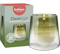 Bolsius - CleanLight Starter Set - Candela profumata ricaricabile - Supporto e ricarica - Gardenia & Fico - Verde - Durata 20 ore - con estratti naturali - Cera vegetale naturale - Senza olio di palma