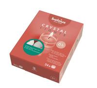 Bolsius Crystal Lights - Box da 24 Pezzi - Tealight Bianche in Cup Trasparente - Cera Inodore - Durata: fino a 6 ore a candela - Cera Vegana - Senza Olio di Palma - Senza Profumo
