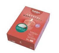 Bolsius Crystal Maxi Lights - Box da 12 Pezzi - Tealight Bianche in Cup Trasparente - Cera Inodore - Durata: fino a 8 ore a candela - Cera Vegana - Senza Olio di Palma - Senza Profumo