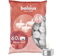 Bolsius D-light Lumini - In Sacchetto - 60 Pezzi - Cera Inodore - Durata: fino a 6 ore a lumino - Cera Vegana - Senza Olio di Palma - Candele Decorative - Senza Profumo