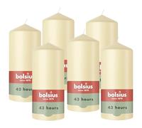 Bolsius, Essentials, Candela a Colonna Liscia, Beige, 13 cm, Candele Decorative, Contiene Cera Vegetale Naturale, Senza Olio di Palma