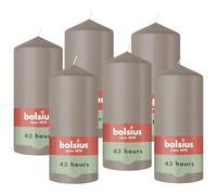 Bolsius, Essentials, Candela a Colonna Liscia, Taupe, 13 cm, Candele Decorative, Contiene Cera Vegetale Naturale, Senza Olio di Palma