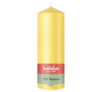 Bolsius - Essentials - candela a pilastro - giallo - 20cm - 6 pezzi - candela decorativa - contiene cera vegetale naturale - senza olio di palma