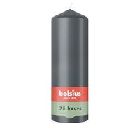 Bolsius - Essentials - candela a pilastro - grigio - 20cm - 6 pezzi - candela decorativa - contiene cera vegetale naturale - senza olio di palma