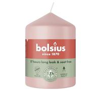 Bolsius - Essentials - candela a pilastro - rosa chiaro - 8cm - 6 pezzi - candela decorativa - contiene cera vegetale naturale - senza olio di palma