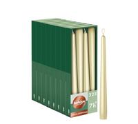Bolsius Essentials - Candele a punta liscia - argento metallizzato - 24,5 cm - 32 pezzi - candele decorative - senza olio di palma