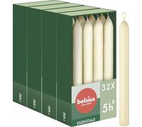 Bolsius Essentials - Candele a punta liscia - avorio - 17 cm - 32 pezzi - candele decorative - senza olio di palma