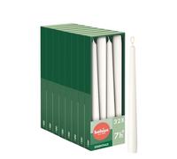 Bolsius Essentials - Candele a punta liscia - bianche - 24,5 cm - 32 pezzi - candele decorative - senza olio di palma