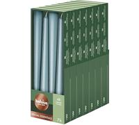 Bolsius Essentials - Candele a punta liscia - blu metallizzato - 24,5 cm - 32 pezzi - candele decorative - senza olio di palma