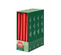 Bolsius Essentials - Candele a punta liscia - rosse - 24,5 cm - 32 pezzi - candele decorative - senza olio di palma